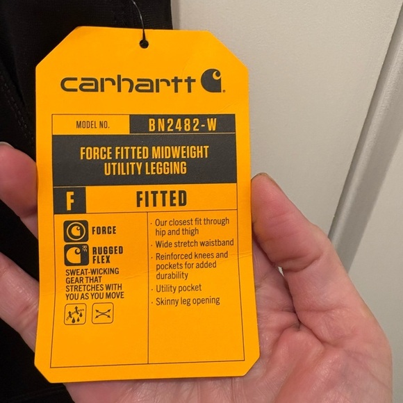 NWT Carhartt Womens Fitted Utility Jeans Black Size S Pull Up - Picture 5 of 8